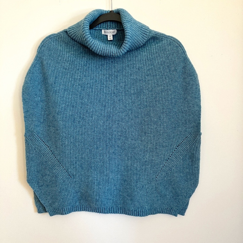 Prologue light teal turtleneck sweater vest